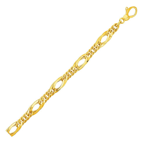 Twisted Oval Chain Bracelet in 14k